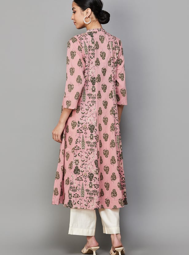 SPAN Floral Print Anarkali Kurta