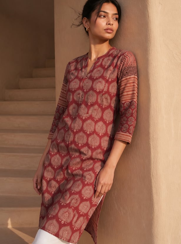 MELANGE Ethnic Motif Straight Kurta