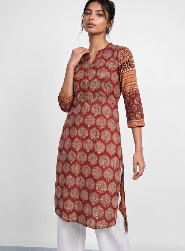 MELANGE Ethnic Motif Straight Kurta