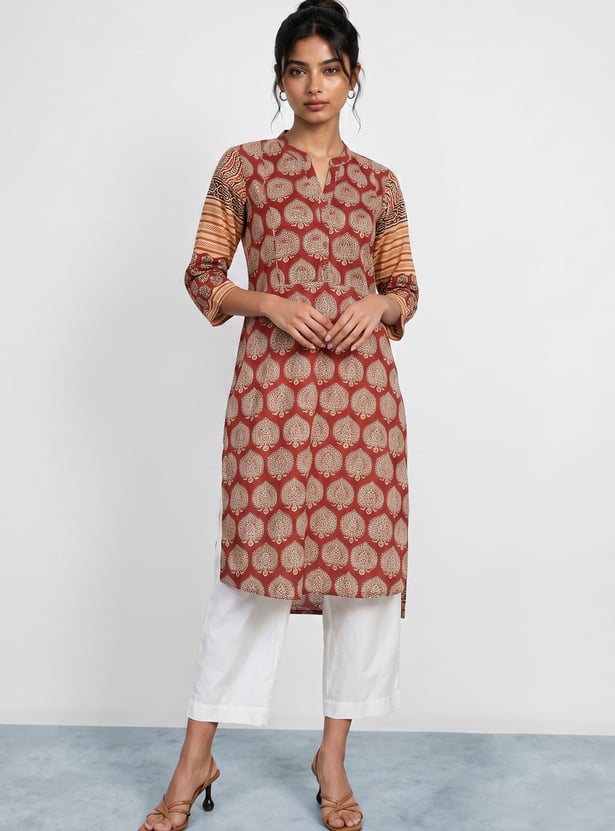 MELANGE Ethnic Motif Straight Kurta