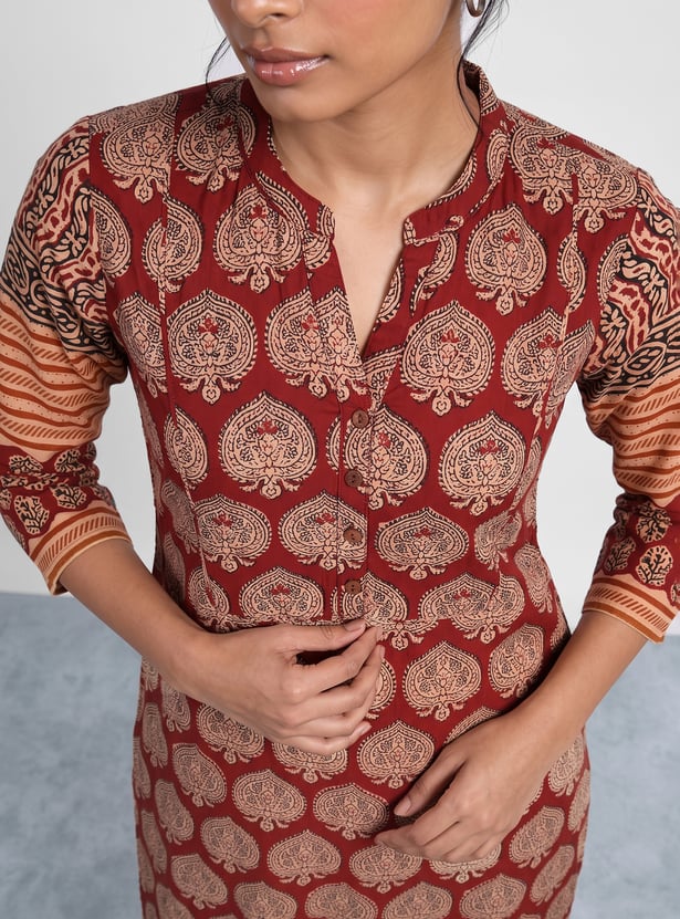MELANGE Ethnic Motif Straight Kurta