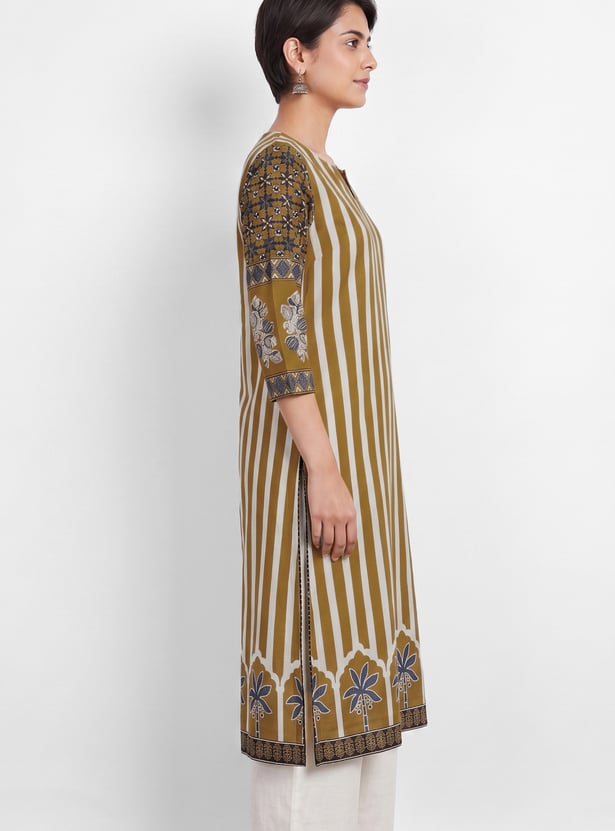 MELANGE Striped Straight Kurta
