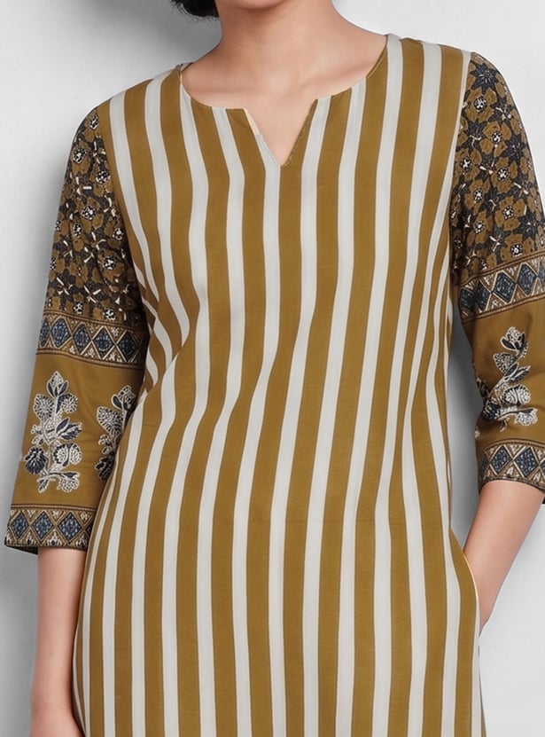 MELANGE Striped Straight Kurta