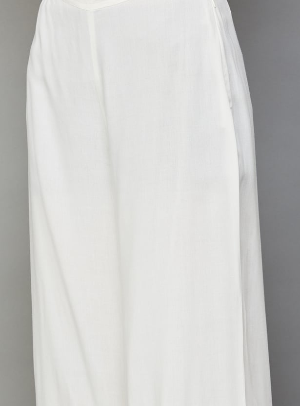 BIBA Embroidered Straight Kurti Set