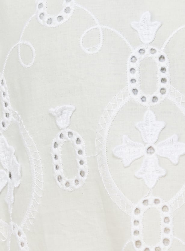 BIBA Embroidered Straight Kurti Set
