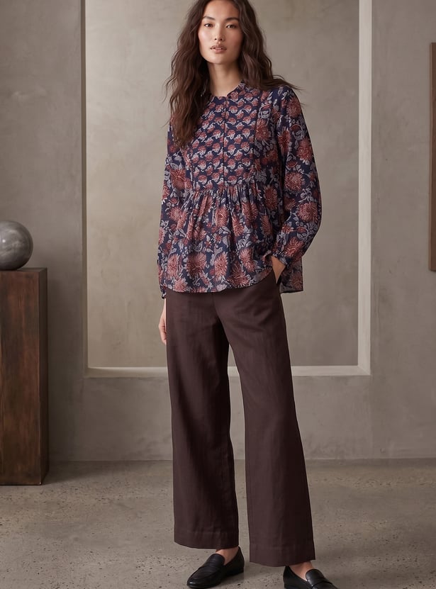 MELANGE Floral Print A-line Tunic