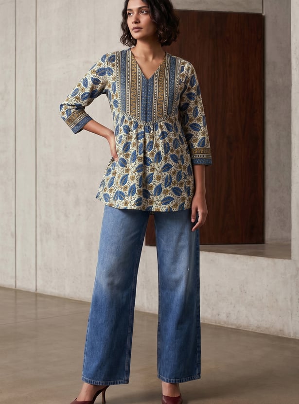 MELANGE Floral Print Tunic