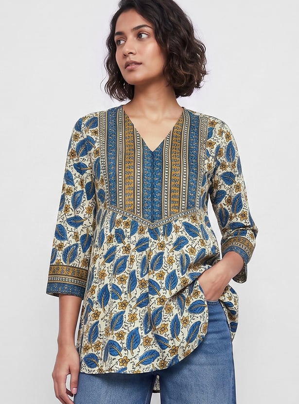 MELANGE Floral Print Tunic
