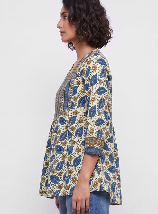 MELANGE Floral Print Tunic