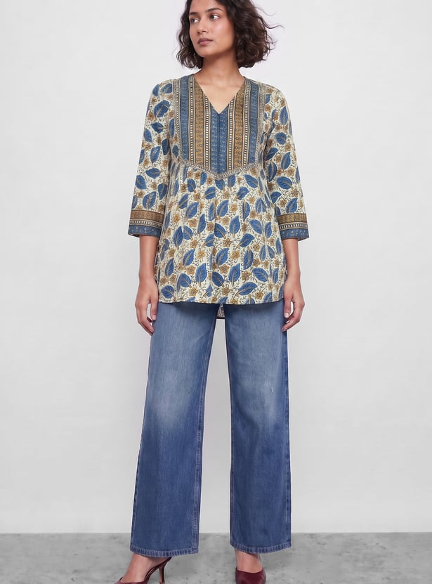 MELANGE Floral Print Tunic