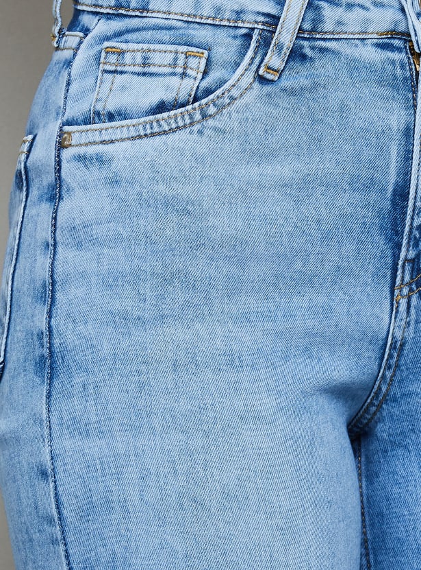 KRAUS Solid Wide Leg Jeans