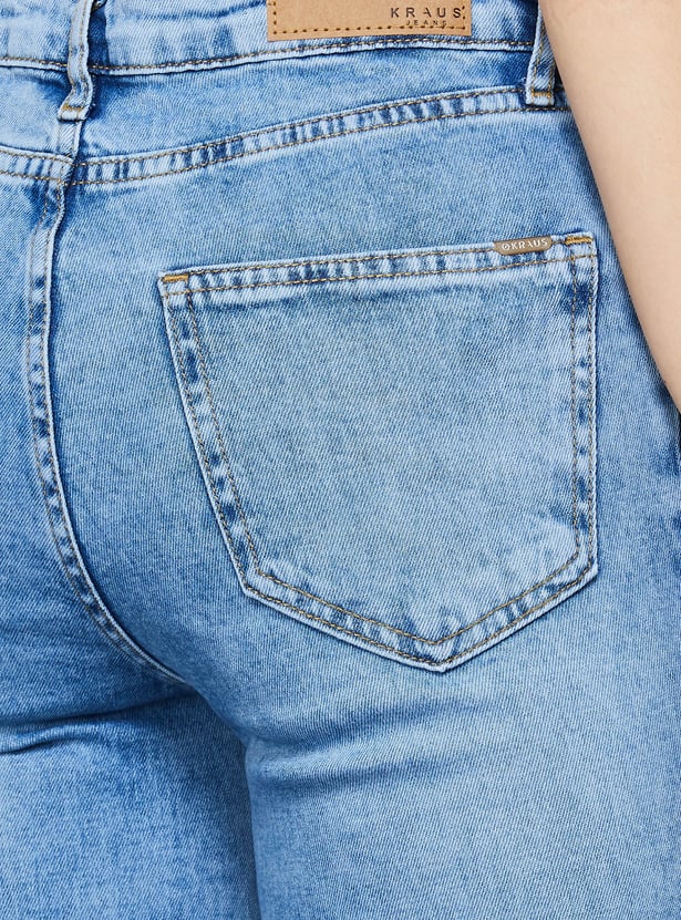 KRAUS Solid Wide Leg Jeans