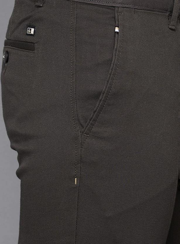 ARROW SPORT Solid Slim Straight Trousers