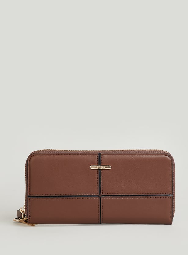 GINGER Solid Zip-Around Wallet