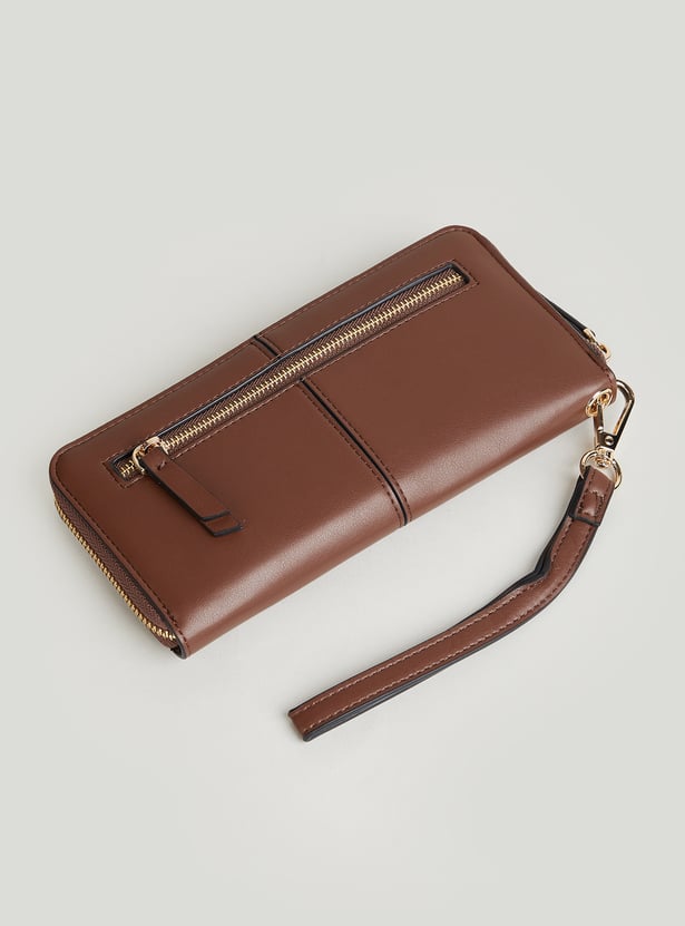 GINGER Solid Zip-Around Wallet