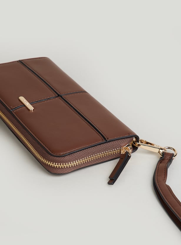 GINGER Solid Zip-Around Wallet