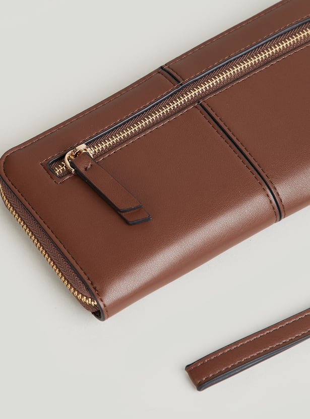 GINGER Solid Zip-Around Wallet