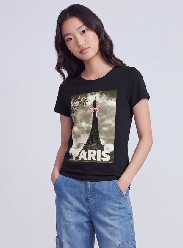 FAME FOREVER Girls Graphic Print T-shirt