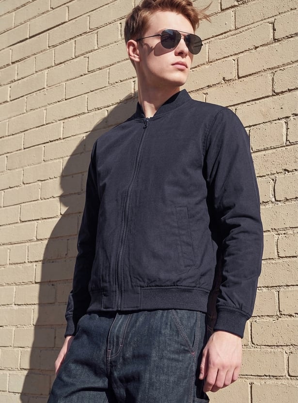 FAME FOREVER Base Collar Bomber Jacket