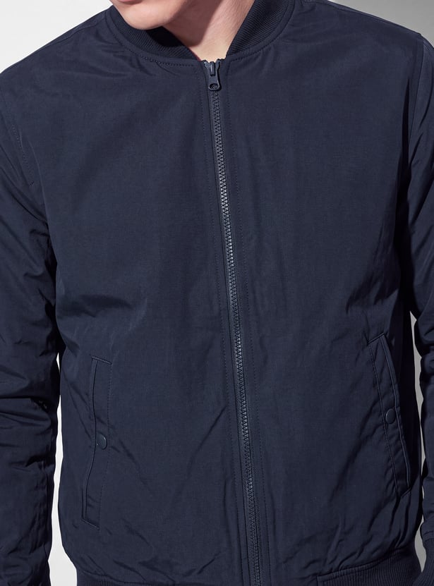 FAME FOREVER Base Collar Bomber Jacket
