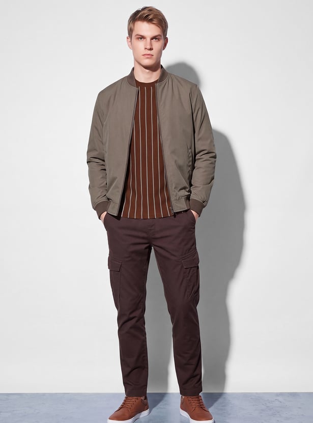FAME FOREVER Base Collar Bomber Jacket