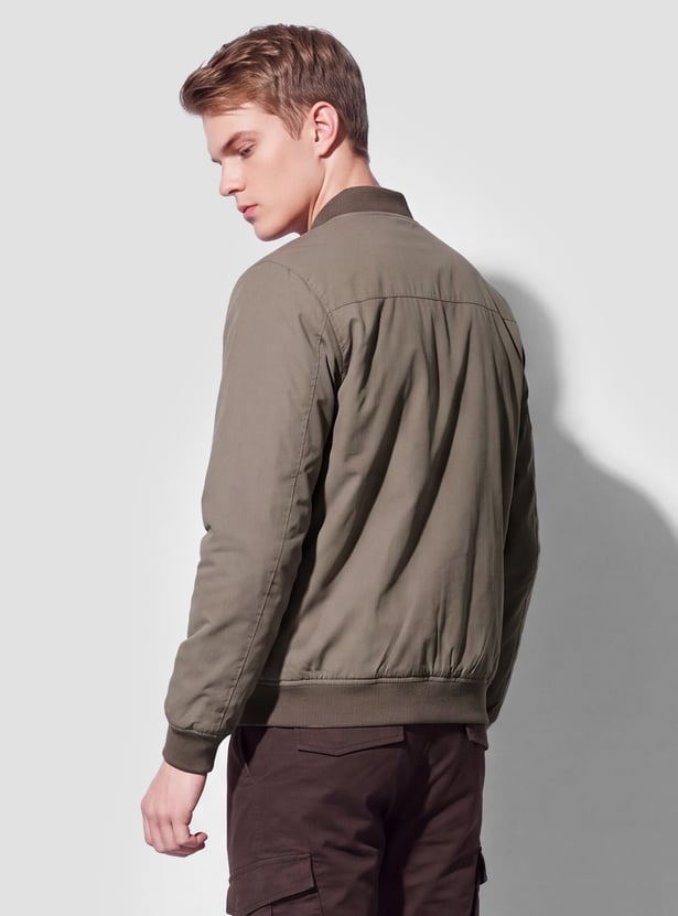 FAME FOREVER Base Collar Bomber Jacket