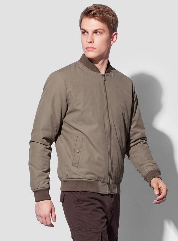 FAME FOREVER Base Collar Bomber Jacket
