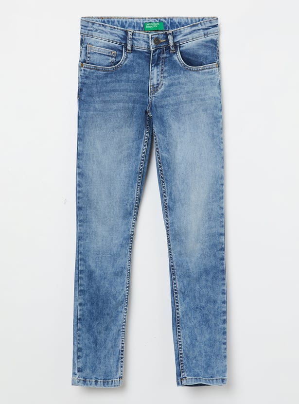 UNITED COLORS OF BENETTON Boys Washed Slim Jeans