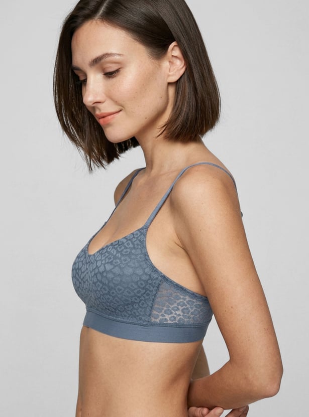 ENAMOR Lace Padded Non-Wired Seamless Bra