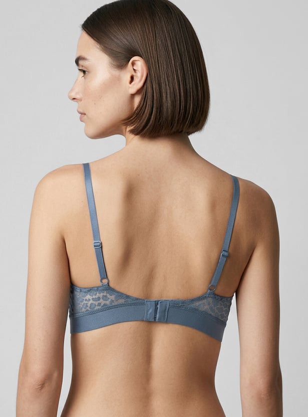 ENAMOR Lace Padded Non-Wired Seamless Bra