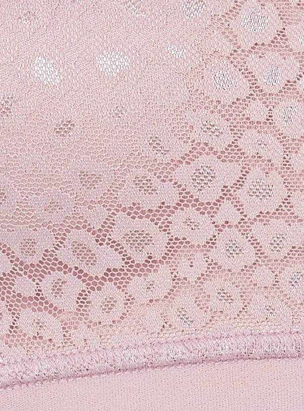 ENAMOR Lace Padded Non-Wired Seamless Bra