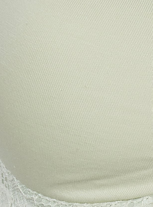 ENAMOR Lace Padded Non-Wired Seamed Everyday Bra