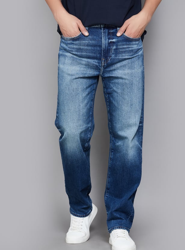 AMERICAN EAGLE Washed Regular Straight Jeans