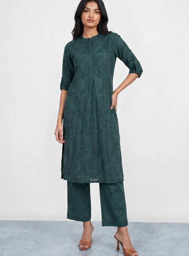 MELANGE Embroidered Kurta Set