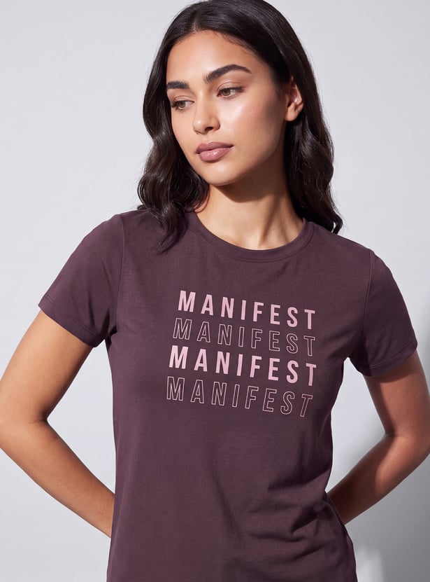 FAME FOREVER Typographic Print T-shirt