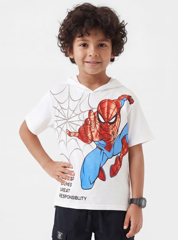 FAME FOREVER Boys Spider-Man Print T-shirt
