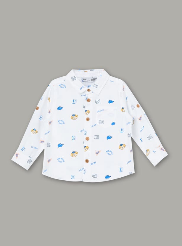 Boys Printed Full Sleeve Shirt