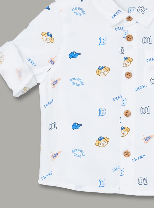 Boys Printed Full Sleeve Shirt