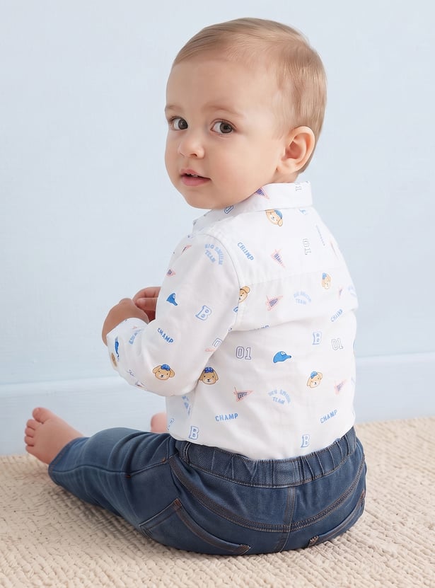 Boys Printed Full Sleeve Shirt