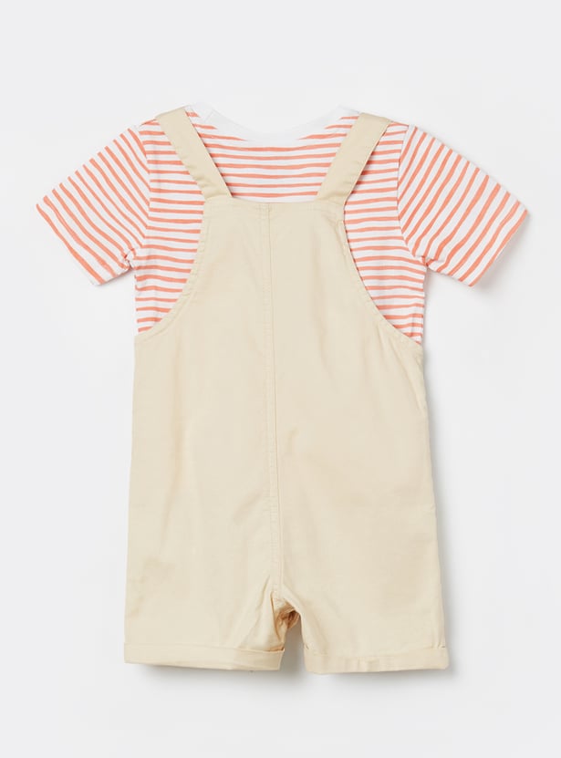 FAME FOREVER Boys Winnie The Pooh Dungaree with T-shirt Set