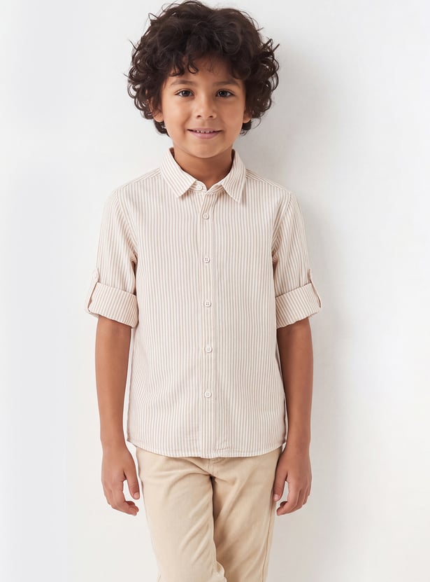 FAME FOREVER Boys Striped Shirt