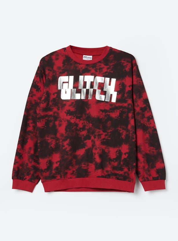 FAME FOREVER Boys Typographic Print Sweatshirt