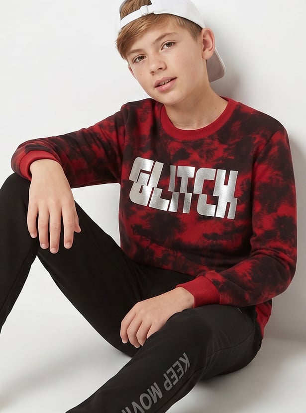 FAME FOREVER Boys Typographic Print Sweatshirt