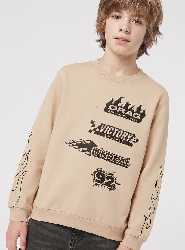 FAME FOREVER Boys Graphic Print Sweatshirt