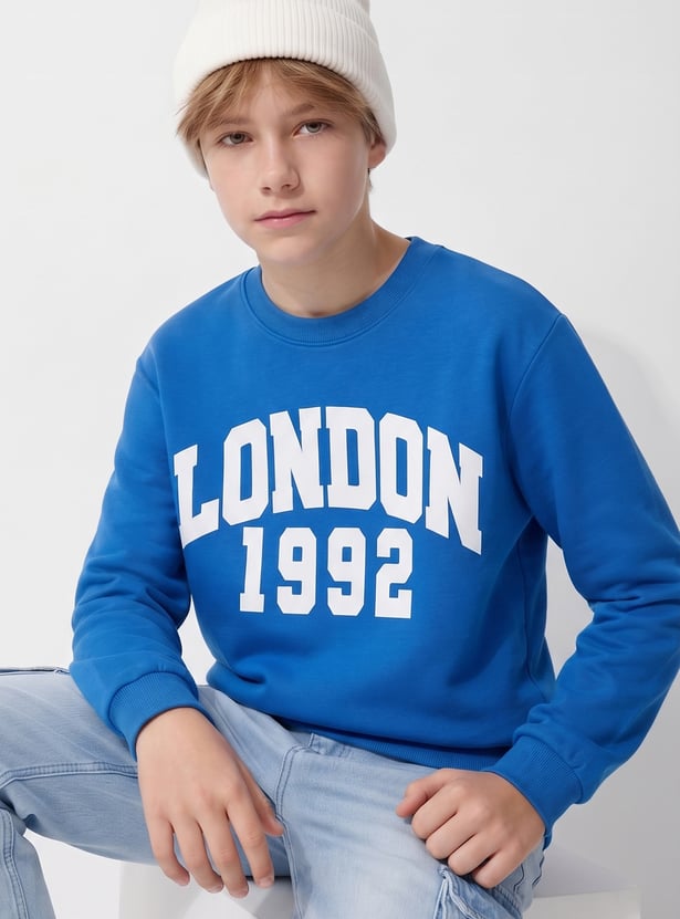 FAME FOREVER Boys Typographic Print Sweatshirt