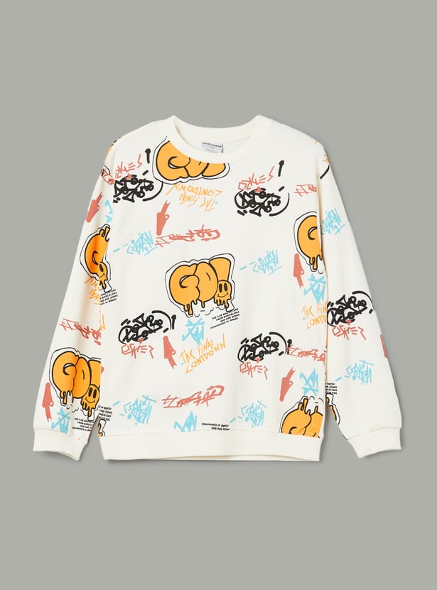 FAME FOREVER Boys Graphic Print Sweatshirt