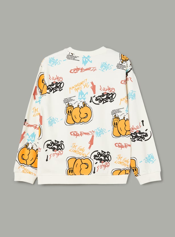 FAME FOREVER Boys Graphic Print Sweatshirt