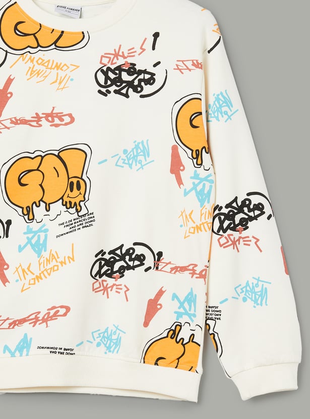 FAME FOREVER Boys Graphic Print Sweatshirt