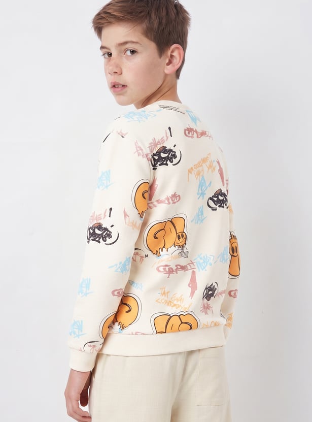 FAME FOREVER Boys Graphic Print Sweatshirt