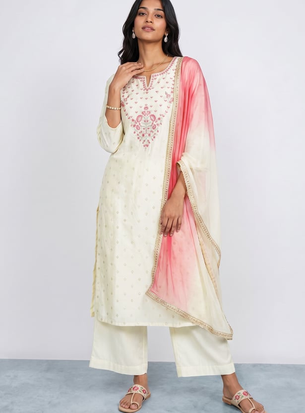 MELANGE Embroidered Kurta Set